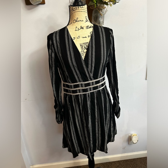 Tunic dress midi v neck a lined whimsical goth dark fairy dreamy - Picture 2 of 11